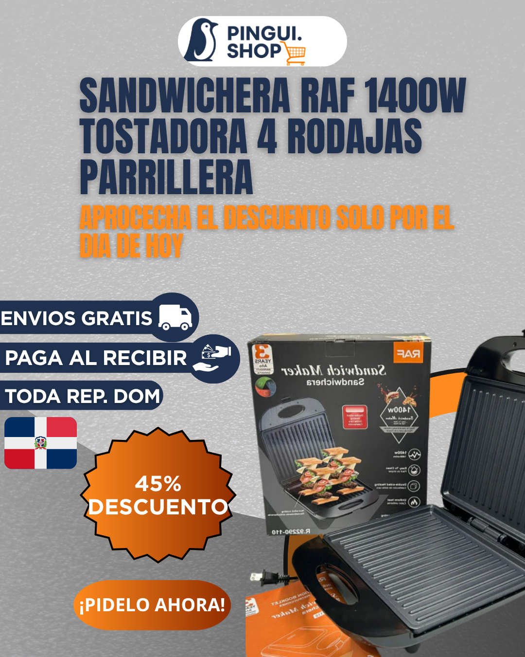 TOSTADORA 1400W RAF