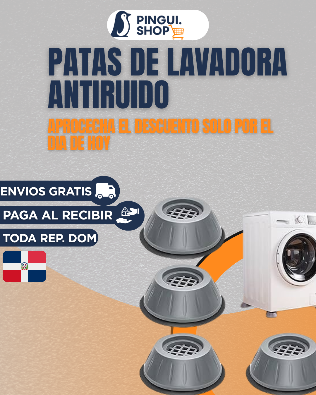PATAS DE LAVADORA ANTIRUIDO